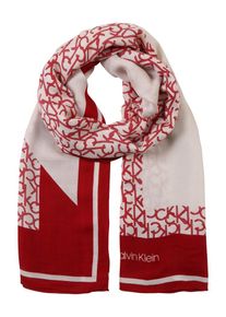 Calvin Klein, Damen Schal 'GEO QUILT', Rot / Weiß