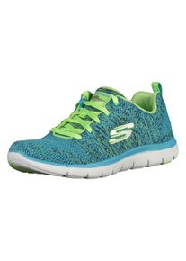 Skechers, Damen Trainingsschuhe 'Flex Appeal 2.0', Blaumeliert / Limette