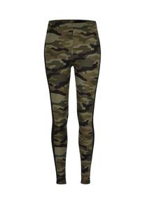 Urban Classics, Damen Leggings 'Camo Stripe', Grün / Schwarz
