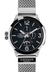 HAEMMER, Herren Automatikuhr 'PR-100-M', Schwarz / Silber