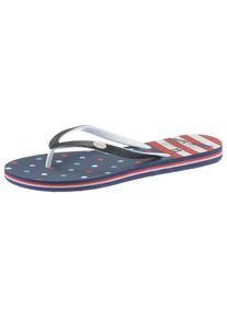 Pepe Jeans, Damen Zehentrenner 'Rake Kemy, Navy / Rot / Weiß
