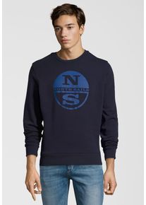 North Sails, Herren Sweatshirt 'ROUND NECK LOGO', Blau