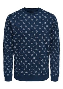 Only & Sons Only & Sons, Herren Sweatshirt, Marine / Weiß