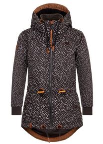 Naketano, Damen Jacke 'Schmusibumsi', Dunkelbraun / Weiß