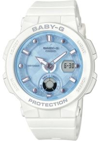 Casio, Damen Baby-G Chronograph 'BGA-250-7A1ER', Hellblau / Wei&szlig;