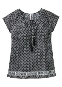 sheego Casual, Damen Tunika, Basaltgrau / Wei&szlig;