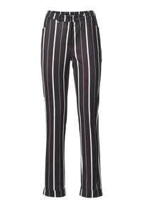 Heine, Damen Jerseyhose, Schwarz / Weiß