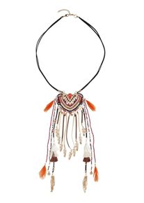 Heine, Damen Kette, Orange / Schwarz / Weiß