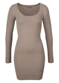 AJC, Damen Strickkleid, Camel / Dunkelbeige