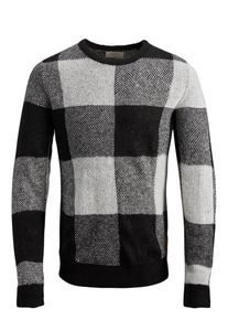 Jack & Jones JACK & JONES, Herren Strickpullover, Graumeliert / Schwarzmeliert