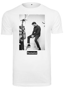 Mister Tee, Herren Tee 'Trey Songz Studio', Grau / Schwarz / Weiß