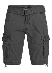 INDICODE JEANS, Herren Shorts 'Bolton', Dunkelgrau
