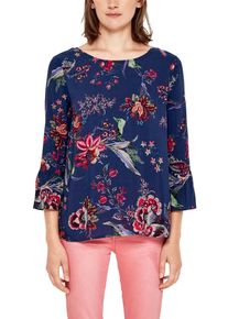 s.Oliver RED LABEL, Damen Bluse, Dunkelblau / Mischfarben