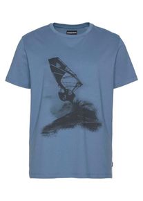 Chiemsee, Herren T-Shirt, Taubenblau / Schwarz
