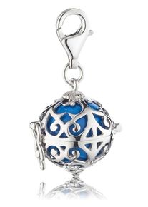 Engelsrufer, Damen Charms-Einhänger, 'ERC-06', Blau / Silber