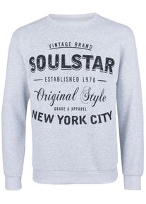 Soulstar, Herren Pullover, Grau / Schwarz