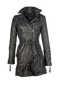 Maze, Damen Ledermantel 'Newry', Schwarz