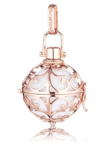 Engelsrufer, Damen Anh&auml;nger ohne Kette mit Klangkugel wei&szlig; &raquo;ER-01-R&laquo;, Rosegold / Wei&szlig;