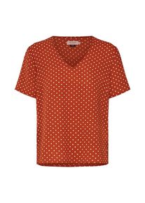 Soaked in Luxury, Damen Shirt, Rostbraun / Wei&szlig;