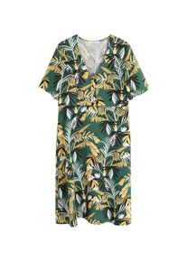 Mango, Damen Kleid 'Bee-H', Khaki / Grasgrün / Schwarz / Weiß
