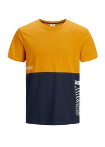 Jack & Jones JACK & JONES, Herren T-Shirt, Dunkelblau / Orange