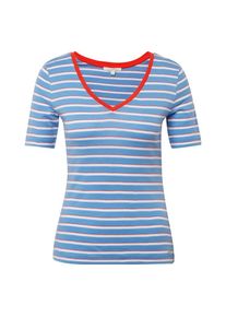 Tom Tailor Denim, Damen Shirt, Hellblau / Hellrot / Weiß