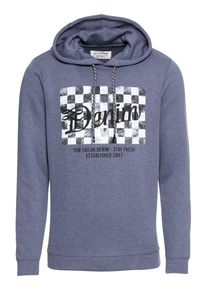 Tom Tailor Denim, Herren Hoodie 'hoody with chestprint Sweatshirt 1/1', Taubenblau