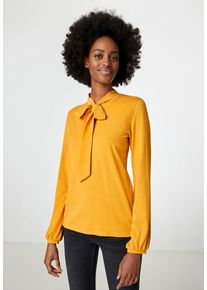 Hallhuber, Damen Longsleeve, Goldgelb