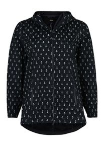 ZIZZI, Damen Jacke 'MALLORCA', Dunkelblau / Weiß