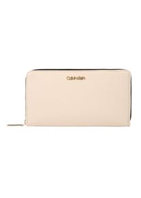 Calvin Klein, Damen Geldbörse 'AVANT LARGE ZIPAROUND XL', Sand