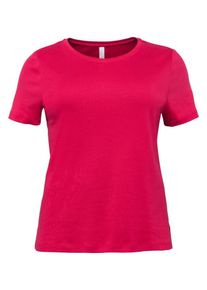 sheego Casual, Damen T-Shirt, Pitaya