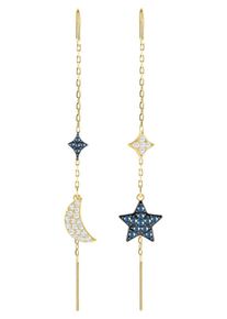 Swarovski, Damen Ohrstecker 'Duo Moon 5412881', Dunkelblau / Goldgelb / Wei&szlig;