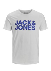 Jack & Jones JACK & JONES, Herren T-Shirt, Blau / Wei&szlig;meliert