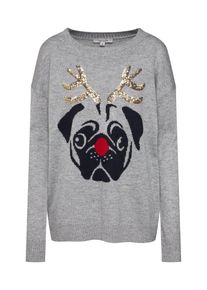 comma, Damen Pullover, Grau