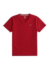 Hollister, Herren Shirt 'MH SS V RED', Rot