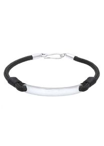 PAULO FANELLO, Herren Armband, Schwarz / Silber