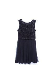 REVIEW for Teens, Mädchen Tüllkleid mit Pailletten, Blau