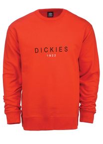Dickies, Damen Sweatshirt 'Faber ', Orangerot / Schwarz / Wei&szlig;