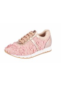Heine, Damen Sneaker mit Bl&uuml;ten-Applikation, Ros&eacute;