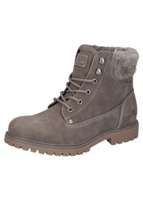 Tom Tailor, Damen Schn&uuml;r-Boot, Taupe