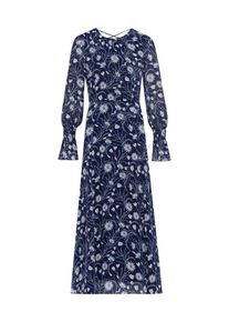 IVY & OAK IVY & OAK, Damen Kleid 'Chiffon Midi Dress', Hellblau / Dunkelblau / Weiß