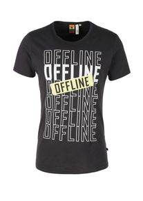 Q/S Designed By, Herren Shirt, Schwarz / Wei&szlig;