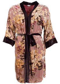 IN FRONT, Damen Kimono 'SOFFY', Dunkelbraun / Apricot / Altrosa