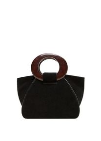 Mango, Damen Tasche 'Min Comba', Kastanienbraun / Schwarz