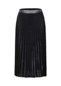 Tom Tailor Denim, Damen Rock 'metallic pleated', Schwarz