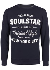 Soulstar, Herren Pullover, Nachtblau / Wei&szlig;