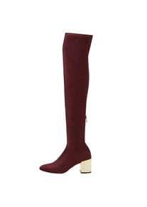 Violeta by Mango, Damen Stiefel 'G-- october', Weinrot / Silber