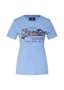 Superdry, Damen Shirt 'VINTAGE LOGO CARNIVAL SEQUIN ENTRY', Blau