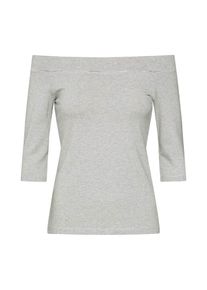 ABOUT YOU, Damen Shirt 'Mya', Graumeliert / Weiß