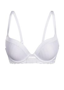 Sassa Mode Sassa, Damen Push Up-BH 'TRANSPARENT STRIPE', Weiß
